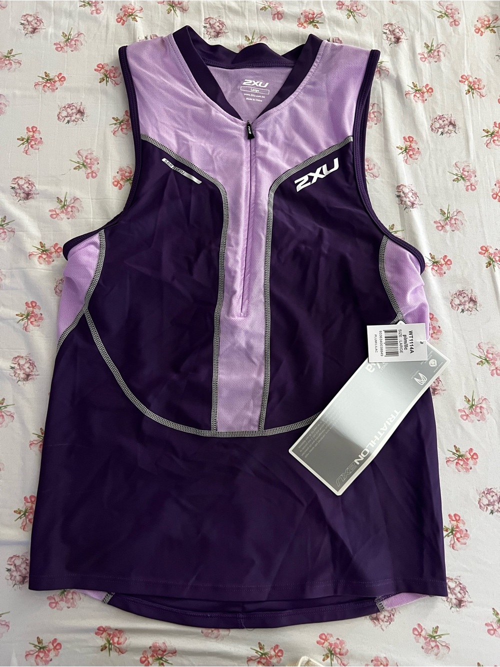 2XU Women's Triathlon Singlet in Lavender & Deep Purple